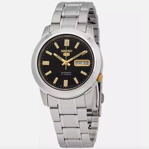 Seiko Automatic Stainless 38mm Black Dial Men's Watch